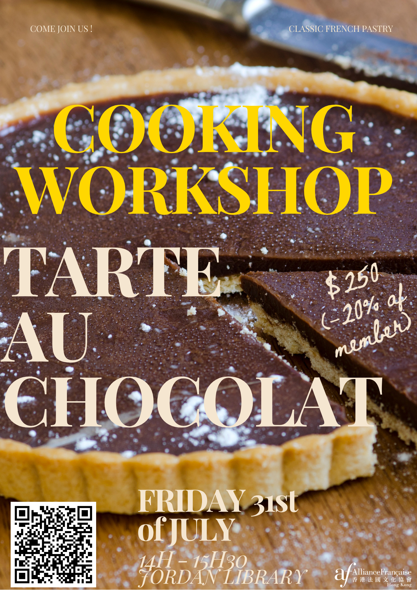 Cooking Workshop : Tarte au Chocolat