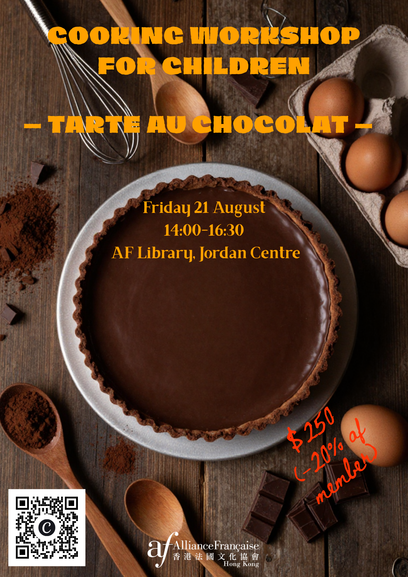 Cooking Workshop for kids - Tarte au Chocolat