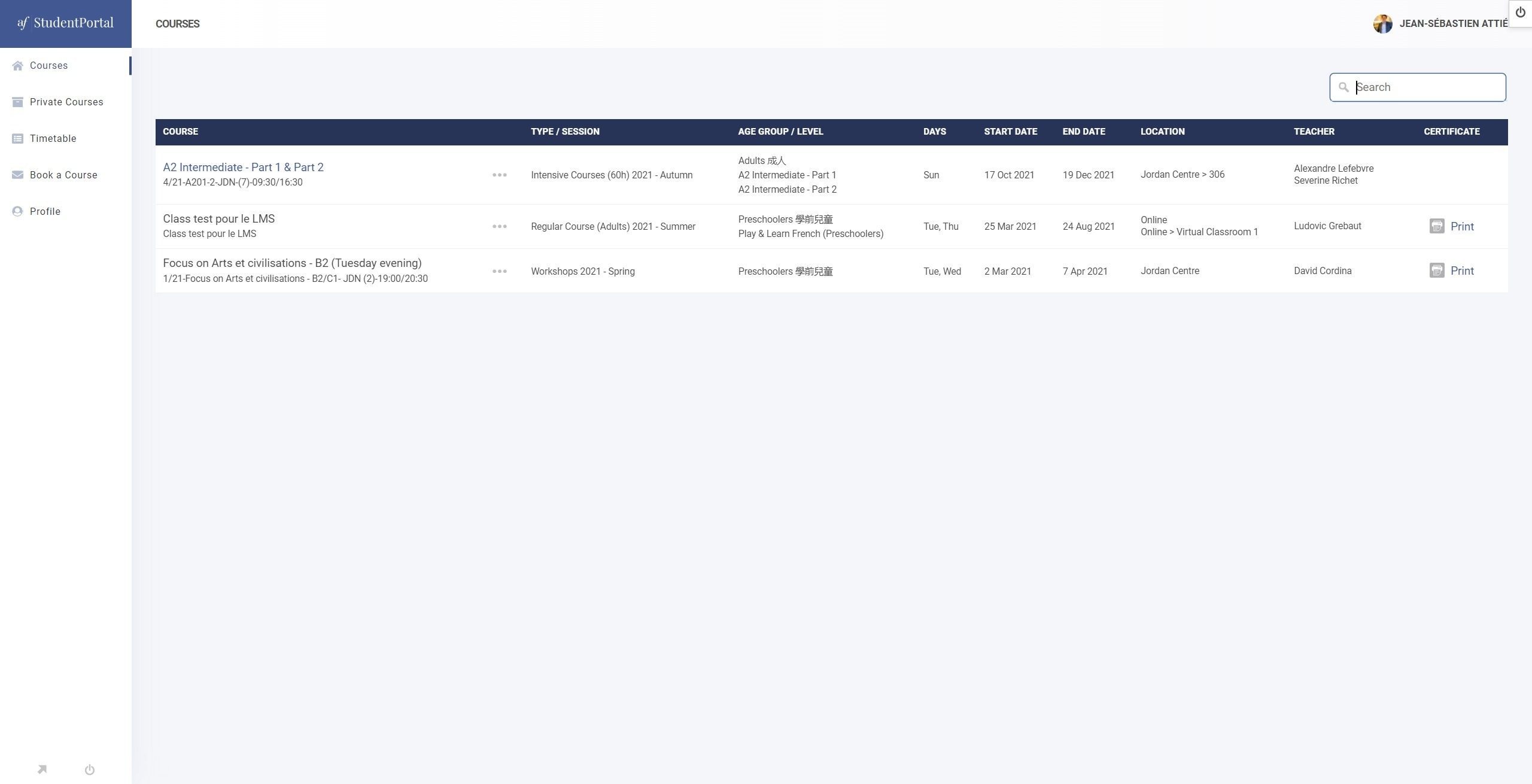 Jan 2022 - mise en place du portail étudiant - foire aux questions