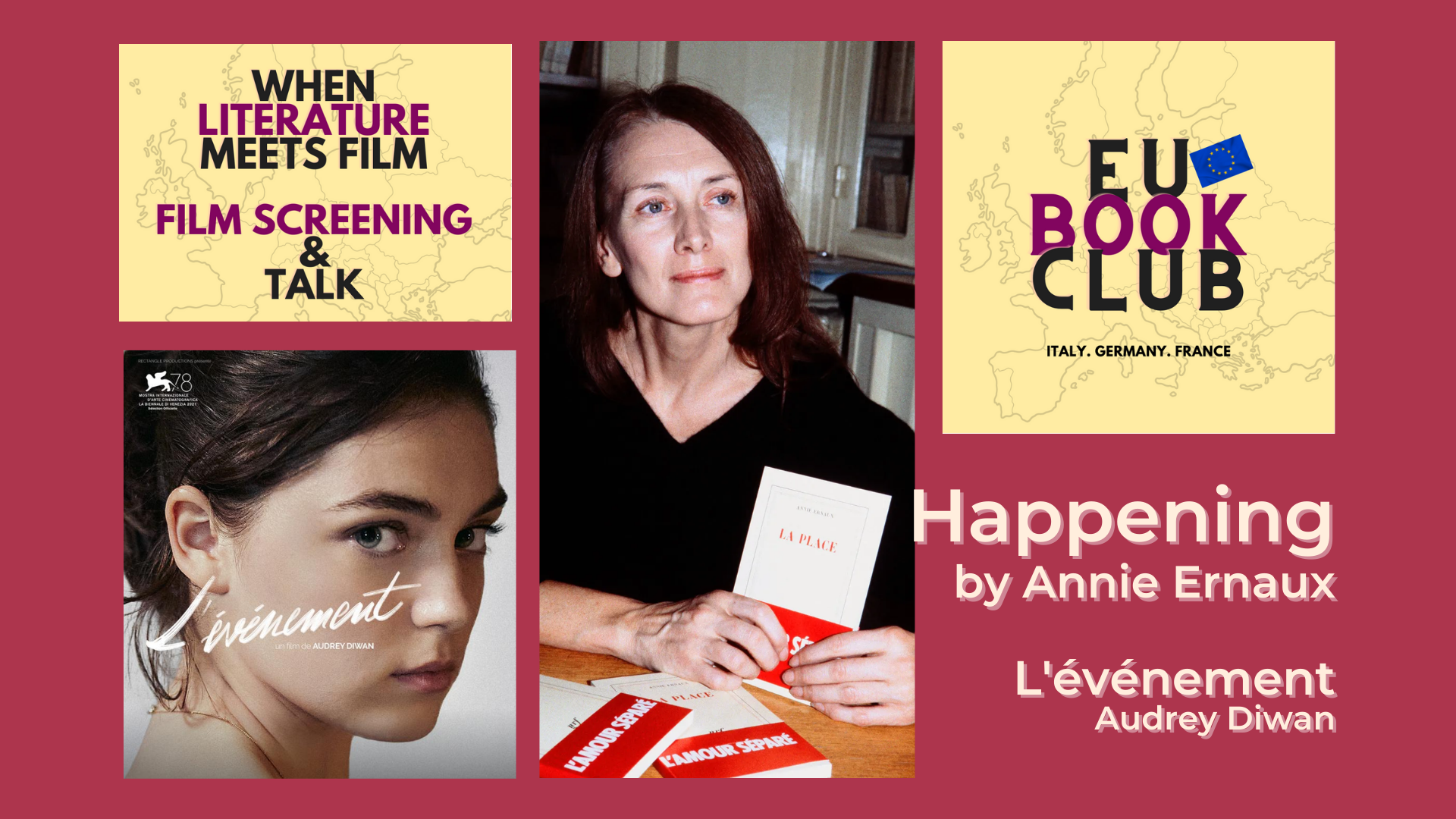 EU Book Club : Happening by Annie Ernaux
